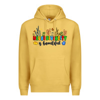 Antique Gold neurodiversity is beautiful Premium Hoodie - JahusDesignShop