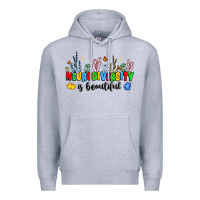 Heather Grey neurodiversity is beautiful Premium Hoodie - JahusDesignShop