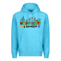 Ocean Blue neurodiversity is beautiful Premium Hoodie - JahusDesignShop