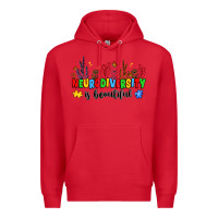 Red neurodiversity is beautiful Premium Hoodie - JahusDesignShop