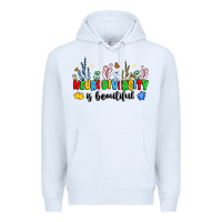 White neurodiversity is beautiful Premium Hoodie - JahusDesignShop