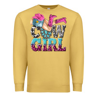 Antique Gold cow girl Premium Sweatshirt - texasbilliewilder
