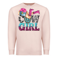 Pale Pink cow girl Premium Sweatshirt - texasbilliewilder