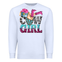 White cow girl Premium Sweatshirt - texasbilliewilder