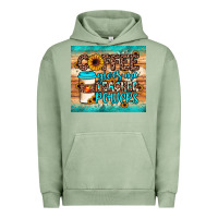 Pigment Oil Green coffee gives me teacher powers Urban Hoodie - JahusDesignShop