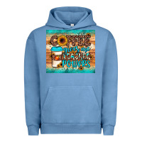 Pigment Pebble Blue coffee gives me teacher powers Urban Hoodie - JahusDesignShop