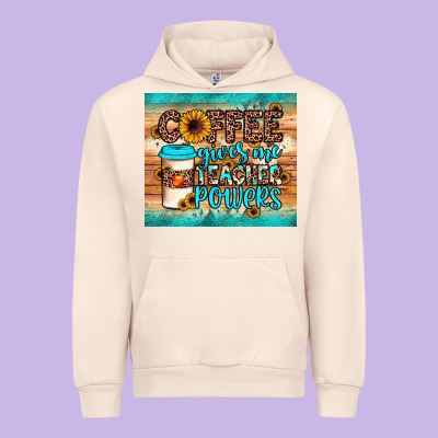 Coffee Gives Me Teacher Powers Urban Hoodie Designed By Jahusdesignshop