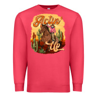 Cardinal cowgirl actin up Premium Sweatshirt - texasbilliewilder