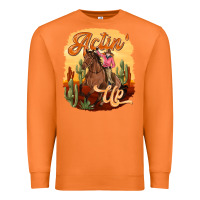 Carrot cowgirl actin up Premium Sweatshirt - texasbilliewilder