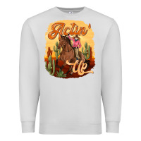 Dove Grey cowgirl actin up Premium Sweatshirt - texasbilliewilder