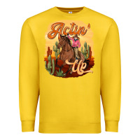 Lemon cowgirl actin up Premium Sweatshirt - texasbilliewilder