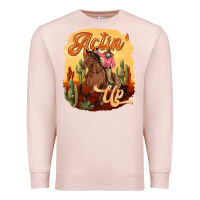 Pale Pink cowgirl actin up Premium Sweatshirt - texasbilliewilder