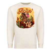 Sandshell cowgirl actin up Premium Sweatshirt - texasbilliewilder