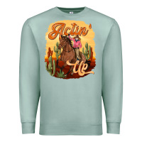 Seafoam cowgirl actin up Premium Sweatshirt - texasbilliewilder