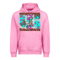 Fuchsia Pink auntie leopard turquoise Urban Hoodie - JahusDesignShop