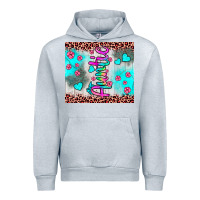 Heather Grey auntie leopard turquoise Urban Hoodie - JahusDesignShop