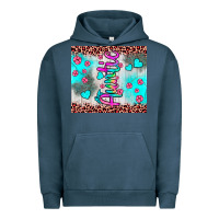 Pigment Midnight Navy auntie leopard turquoise Urban Hoodie - JahusDesignShop