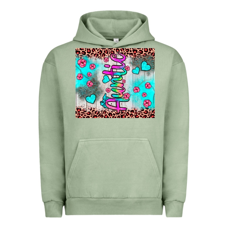 Auntie Leopard Turquoise Urban Hoodie by JahusDesignShop | Teevron