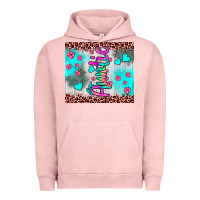 Pigment Salmon auntie leopard turquoise Urban Hoodie - JahusDesignShop