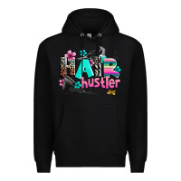 Black hair hustler Premium Hoodie - AdoDesignShop