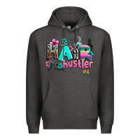 Charcoal Heather hair hustler Premium Hoodie - AdoDesignShop