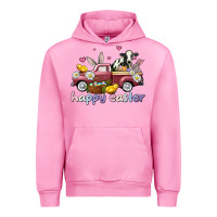 Fuchsia Pink happy easter trucks Urban Hoodie - AdoDesignShop