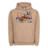 Pigment Burro happy easter trucks Urban Hoodie - AdoDesignShop