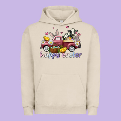 Happy Easter Trucks Urban Hoodie Designed By Adodesignshop