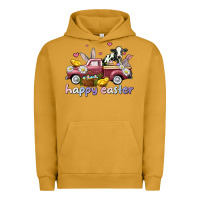 Pigment Peanut Butter happy easter trucks Urban Hoodie - AdoDesignShop