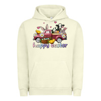 Pigment Pistachio happy easter trucks Urban Hoodie - AdoDesignShop