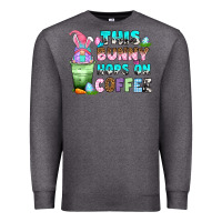 Charcoal Heather this bunny hops on coffee Premium Sweatshirt - Zillion Design Studio
