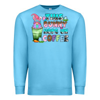 Ocean Blue this bunny hops on coffee Premium Sweatshirt - Zillion Design Studio