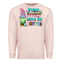 Pale Pink this bunny hops on coffee Premium Sweatshirt - Zillion Design Studio
