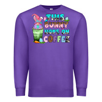 Purple this bunny hops on coffee Premium Sweatshirt - Zillion Design Studio
