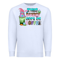 White this bunny hops on coffee Premium Sweatshirt - Zillion Design Studio