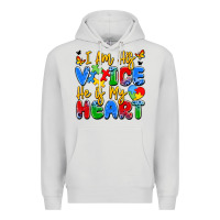 Dove Grey i am his voice he is my heart Premium Hoodie - JahusDesignShop