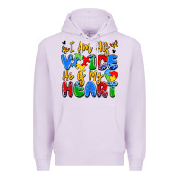 Lilac i am his voice he is my heart Premium Hoodie - JahusDesignShop