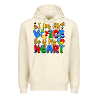Sandshell i am his voice he is my heart Premium Hoodie - JahusDesignShop