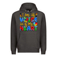 Smoke i am his voice he is my heart Premium Hoodie - JahusDesignShop