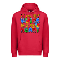 Cardinal i am his voice he is my heart Premium Hoodie - JahusDesignShop