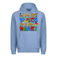 I Am His Voice He Is My Heart Premium Hoodie | Teevron