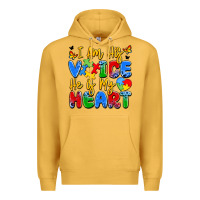 Mustard i am his voice he is my heart Premium Hoodie - JahusDesignShop