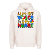 Pale Pink i am his voice he is my heart Premium Hoodie - JahusDesignShop