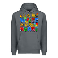 Rock i am his voice he is my heart Premium Hoodie - JahusDesignShop