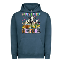 Pigment Midnight Navy happy easter heifer's Urban Hoodie - AdoDesignShop