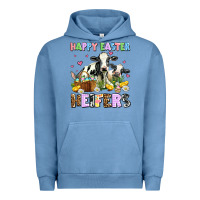 Pigment Pebble Blue happy easter heifer's Urban Hoodie - AdoDesignShop