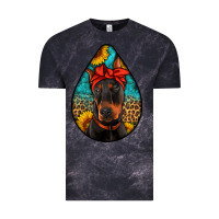 Cloud Black doberman Vintage Tee - Artiststas