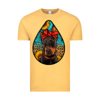 Vintage Mustard doberman Vintage Tee - Artiststas