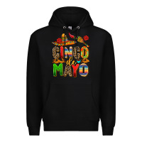 Black cinco de mayo Premium Hoodie - AdoDesignShop