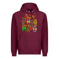Burgundy cinco de mayo Premium Hoodie - AdoDesignShop